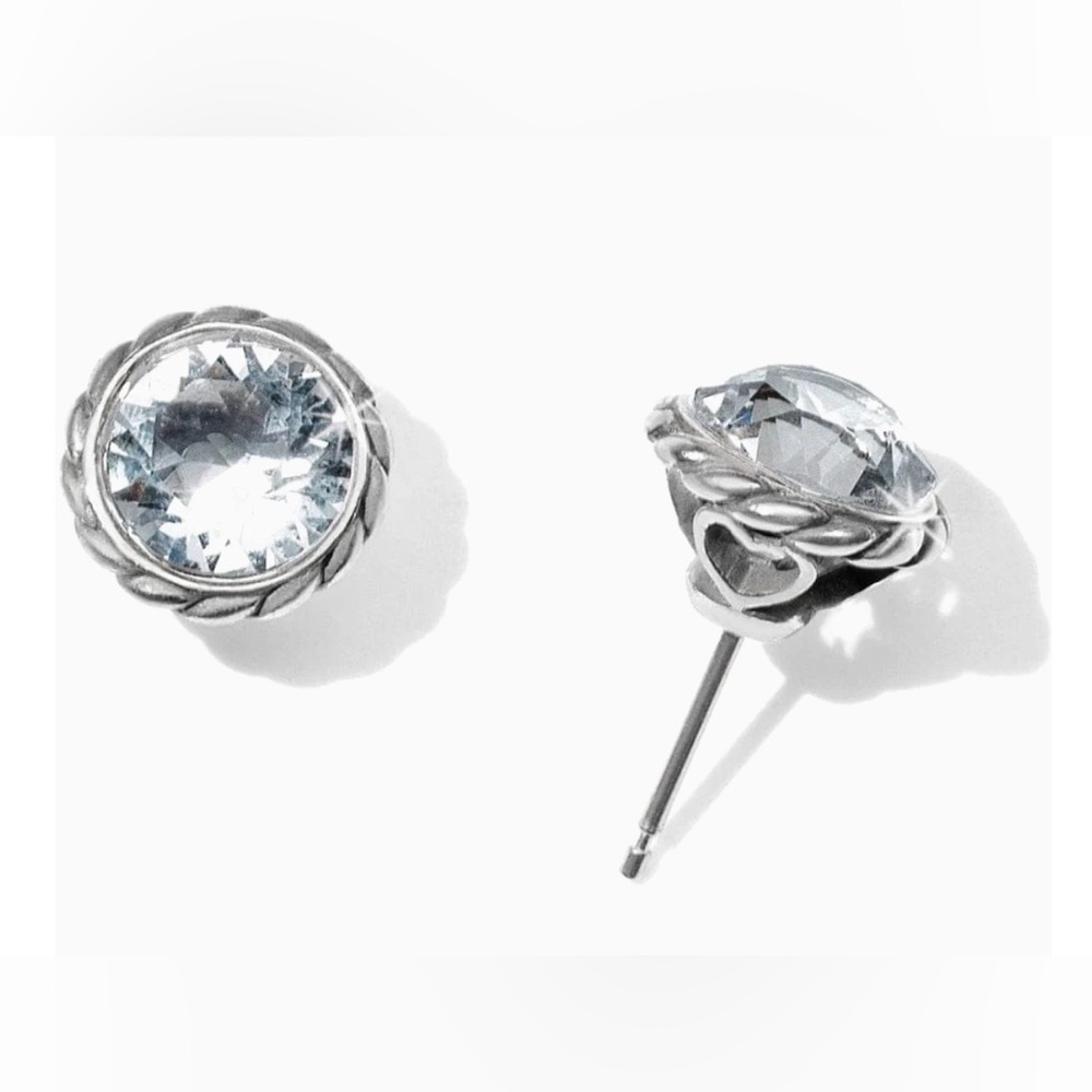 Brighton Silver Crystal Stud Earrings